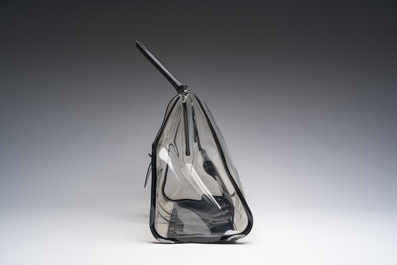 Sac &agrave; main Delvaux 'Brillant X-Ray' en PVC transparent avec d&eacute;tails en cuir noir, Belgique, 21&egrave;me si&egrave;cle