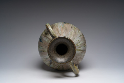 Roger Gu&eacute;rin (1896-1954): A polychrome glazed stoneware vase, marked 133/K