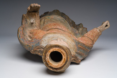 Vierge &agrave; l'Enfant en terre cuite polychrome, Italie, 18&egrave;me si&egrave;cle