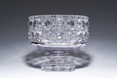 Coupe en cristal partiellement color&eacute;, Val Saint Lambert, &eacute;d. 39/100, Belgique, 20&egrave;me si&egrave;cle