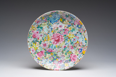 A varied collection of Chinese famille rose, qianjiang cai and blanc de Chine porcelain, 19th/20th C.