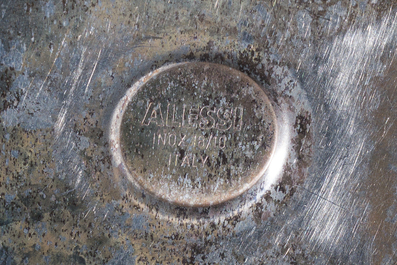 Michael Graves (1934-2015): Service &agrave; caf&eacute; et &agrave; th&eacute; de huit pi&egrave;ces en acier inoxydable avec la th&eacute;i&egrave;re 'Mod&egrave;le 9303', Alessi, Italie, ann&eacute;es 80