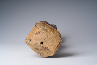 A Flemish patinated wooden 'John of Patmos' sculpture, ca. 1800