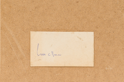 Lau Chun (1942): De kleine vissers op het strand, olie op doek