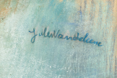 Jules Van de Leene (1887-1962): Zittend vrouwelijk naakt, pastel op papier