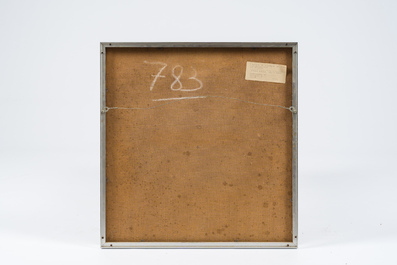 Beatrice P. de Morchoven (1943): Composition, huile s. toile, d. 1969 &amp; Guy Vandenbranden (1926-2014): Comp., s&eacute;rigraphie, &eacute;d. 64/100, d. (19)73