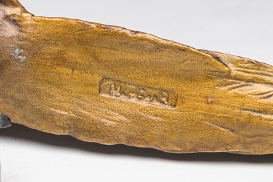 Illegibly signed: A Viennese polychrome cold painted bronze model of a pheasant, 19th/20th C.