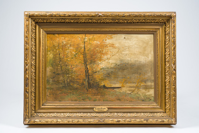 Lucien Frank (1857-1920): 'Automne', huile sur toile