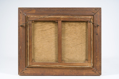 F. ou P. Stein (19&egrave;me si&egrave;cle): Un quatre-m&acirc;ts belge sur une mer calme, huile sur toile