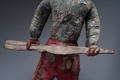 Effigie Bizango d'un guerrier arm&eacute; d'un fusil, techniques mixtes, Ha&iuml;ti, 20&egrave;me si&egrave;cle