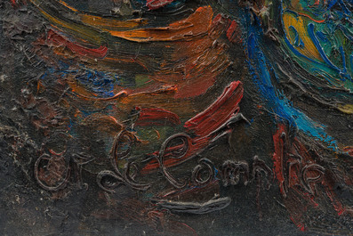 Etienne Le Compte (1931-2010): Les plaisirs de la mer, huile sur toile