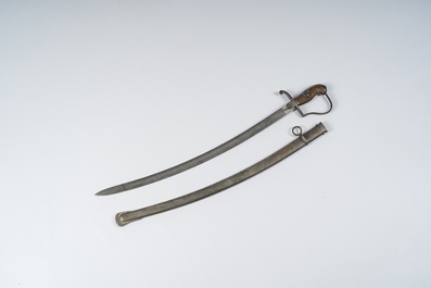 Een Duitse M1811 'Blucher' sabel met bijhorende schede, vroeg 20ste eeuw