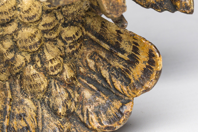 Franz Xaver Bergmann (1861-1936): Twee Weense polychroom koud beschilderde bronzen modellen van uilen, 19de/20ste eeuw