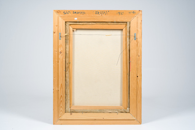 Sam Drukker (1957): 'Franka', acrylique et huile sur toile, dat&eacute; 1995