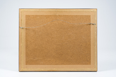 Jules Merckaert (1872-1924) and Vital Keuller (1866-1945): Two landscapes, watercolour on paper, one dated (19)40