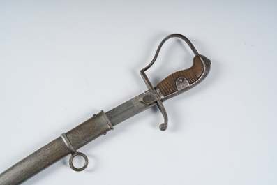 Een Duitse M1811 'Blucher' sabel met bijhorende schede, vroeg 20ste eeuw