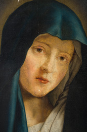 French school, follower of Giovanni Battista Salvi da Sassoferrato (1609-1685): The praying Madonna, oil on panel, late 18th C.