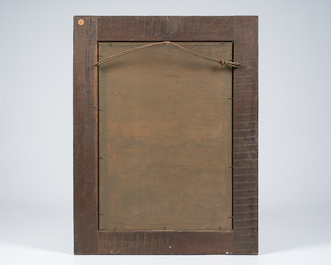 &Eacute;cole flamande, suiveur de Pierre Paul Rubens (1577-1640): Vierge &agrave; l'Enfant, huile sur toile maroufl&eacute;e sur panneau, fin du 17&egrave;me si&egrave;cle