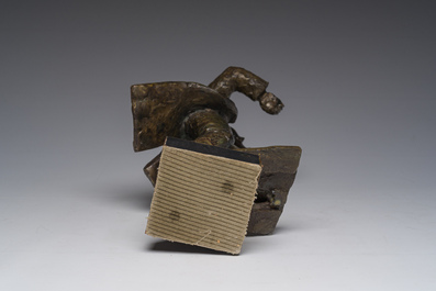 L. Segal (20&egrave;me si&egrave;cle): Le violoniste passionn&eacute;, bronze patin&eacute;