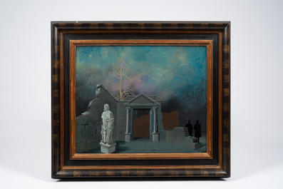 Gaston Bogaert (1918-2008): 'Esculpae', oil on board