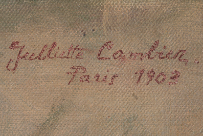 Juliette Cambier (1879-1963): De borstvoeding, olie op doek, Parijs, gedateerd 1903