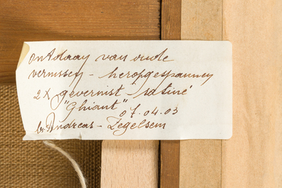 Modest Huys (1874-1932): 'De Leie 's morgends - La Lys le matin', oil on canvas