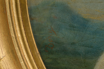 &Eacute;cole allemande, sign&eacute;, &agrave; la mani&egrave;re de Franz Xaver Winterthaler (1805-1873): Paire de portraits de dames, huile sur toile, 19&egrave;me si&egrave;cle