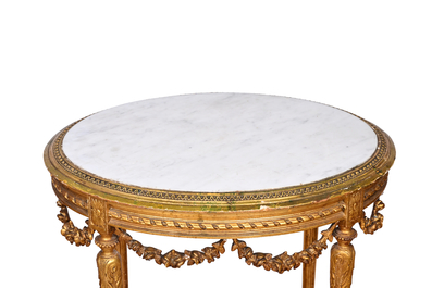 A French wooden gaming table and two side tables, 19th/20th C.