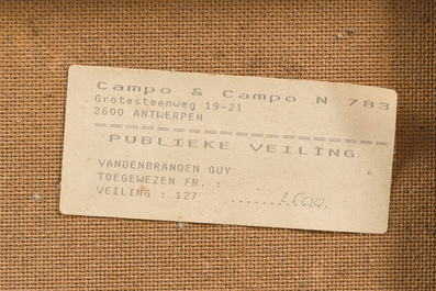 Beatrice P. de Morchoven (1943): Composition, huile s. toile, d. 1969 &amp; Guy Vandenbranden (1926-2014): Comp., s&eacute;rigraphie, &eacute;d. 64/100, d. (19)73