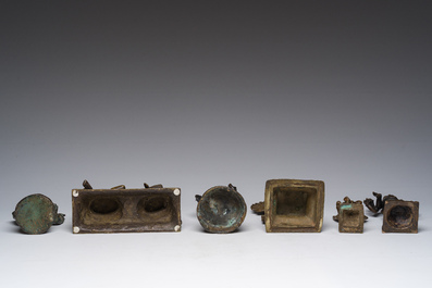 Cinq sculptures votives en bronze, Inde, 19&egrave;me/20&egrave;me si&egrave;cle