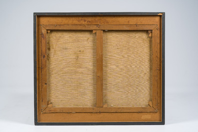 Floris Jespers (1889-1965): Vue d'un village africain, huile sur toile, dat&eacute; (19)53