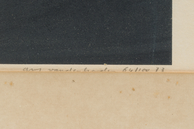 Beatrice P. de Morchoven (1943): Composition, huile s. toile, d. 1969 &amp; Guy Vandenbranden (1926-2014): Comp., s&eacute;rigraphie, &eacute;d. 64/100, d. (19)73