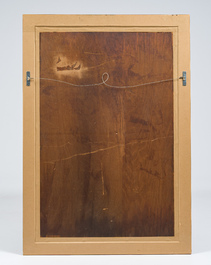 C&eacute;cile Cauterman (1882-1957): Portrait d'une sympathique vieille dame, techniques mixtes sur board, dat&eacute; 1923