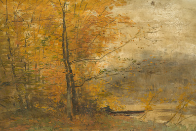 Lucien Frank (1857-1920): 'Automne', olie op doek