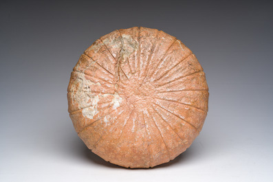 Bassin godronn&eacute;e en marbre Rosso V&eacute;rona, Italie, 17&egrave;me/18&egrave;me si&egrave;cle