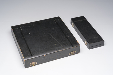 M&eacute;nag&egrave;re de 12 pi&egrave;ces, Christofle, France, et deux couteaux &agrave; beurre &agrave; manches en argent, Allemagne, 20&egrave;me si&egrave;cle