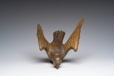 A carved oak 'Holy Spirit' sculpture, 19th C.