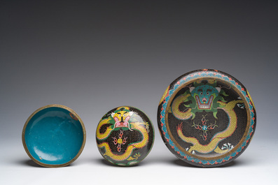 A varied collection of Chinese cloisonn&eacute; items, 19th/20th C.