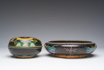 A varied collection of Chinese cloisonn&eacute; items, 19th/20th C.
