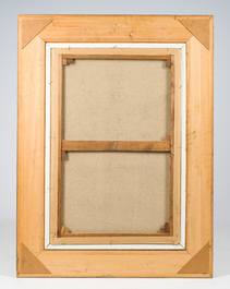 Henry Schouten (1860-1927): A farmer with two cows and a dog in a landscape, oil on canvas