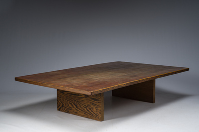 Table &agrave; opium en bambou et bois dur, Chine, 20&egrave;me si&egrave;cle