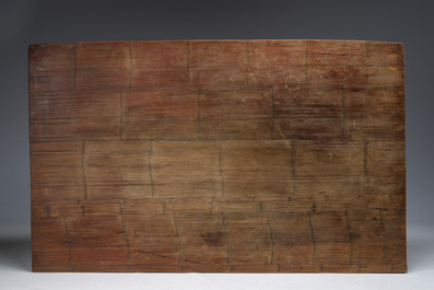 Table &agrave; opium en bambou et bois dur, Chine, 20&egrave;me si&egrave;cle