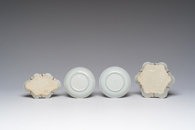 An extensive Chinese partly gilt 'butterfly' tea set, Qianlong