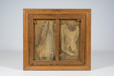 Alfons Blomme (1889-1979): Landscape with a row of trees, oil on canvas