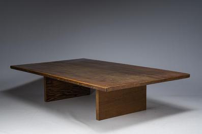 Table &agrave; opium en bambou et bois dur, Chine, 20&egrave;me si&egrave;cle