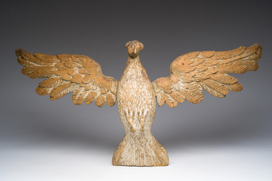 Grande sculpture du Saint-Esprit en bois sculpt&eacute; et patin&eacute;, Allemagne, 19&egrave;me si&egrave;cle