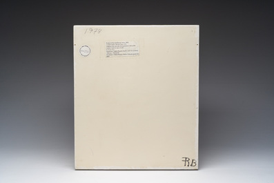 Florence Regnier-Barral (1946): 'La chaise longue', uit de reeks 'S&eacute;rie des Lieux', maquette in gemengde techniek, gedateerd 1978