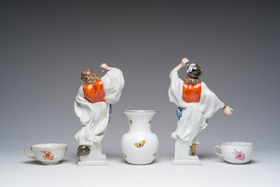 Collection vari&eacute;e en porcelaine de Herend polychrome et dor&eacute;e, Hongrie, 20&egrave;me si&egrave;cle