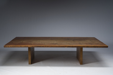 Table &agrave; opium en bambou et bois dur, Chine, 20&egrave;me si&egrave;cle