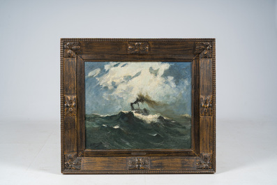 Kurt Peiser (1887-1962): 'Temp&ecirc;te' (storm), olie op doek